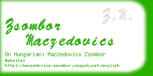 zsombor maczedovics business card